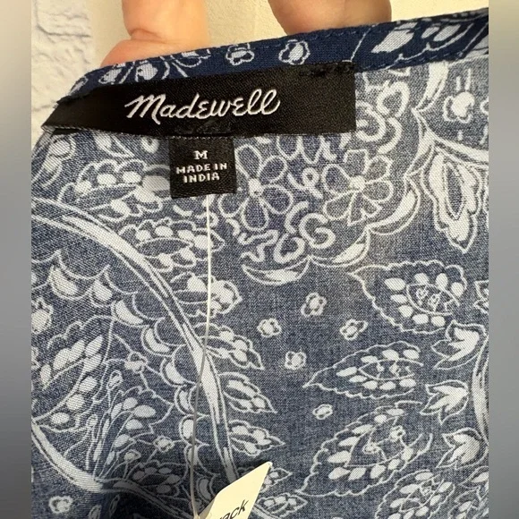 NWT Madewell Paisley wrap dress size M - Picture 7 of 7